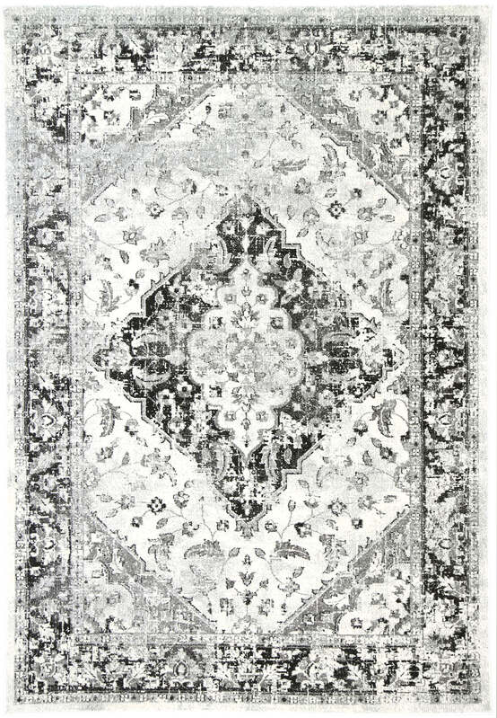 Delicate Grey Traditional Rug 240x330 cm