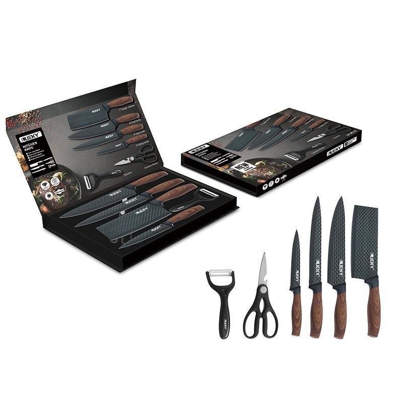 6 pieces Kitchen Knife Set Everich Chef Knives Stainless Steel Nonstick