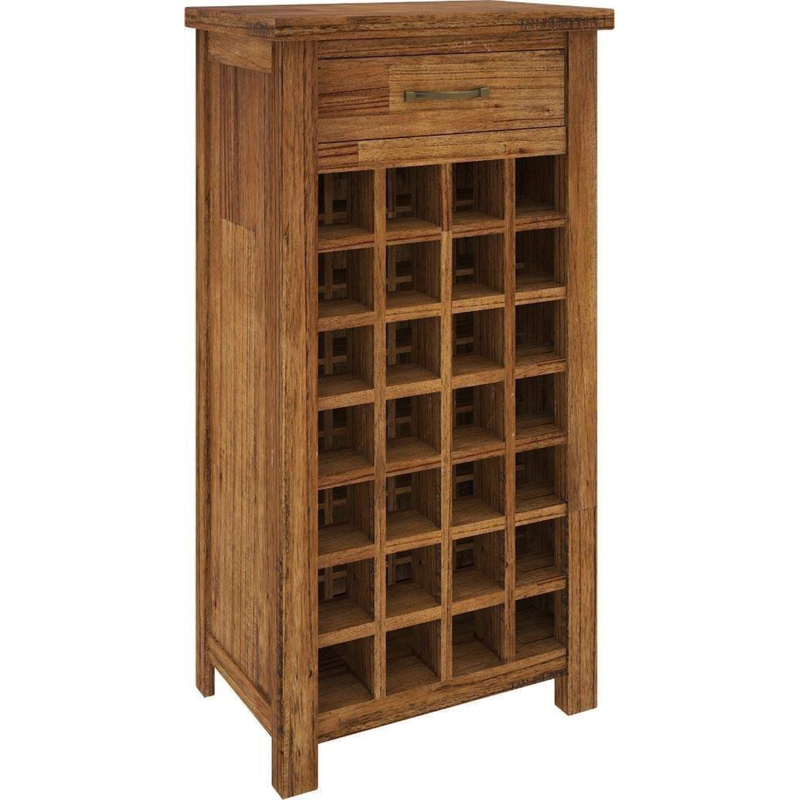 Birdsville Wine Rack 28 Bottle Sideboard Buffet Wooden Storage