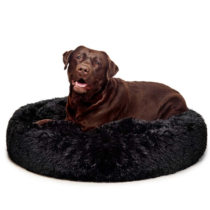 Fur King "Aussie" Calming Dog Bed Large Black 100 cm