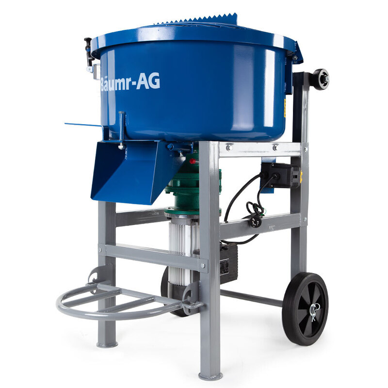 BaumrAG 100L Portable Cement Concrete Mixer 1500W Electric Construction Sand Gravel Mortar