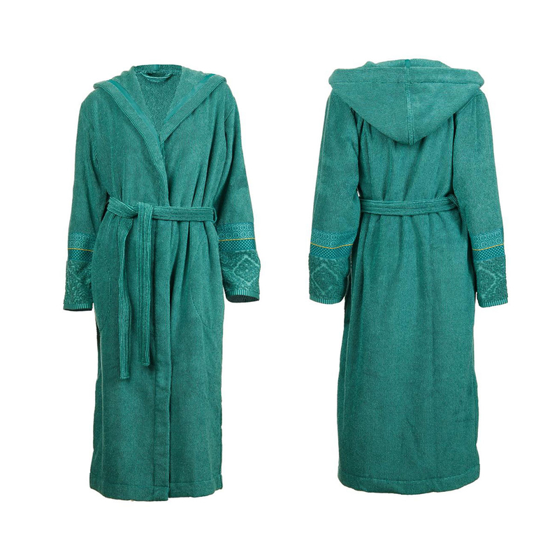 PIP Studio Soft Zellige Cotton Bath Robe / Dressing Gown Green M