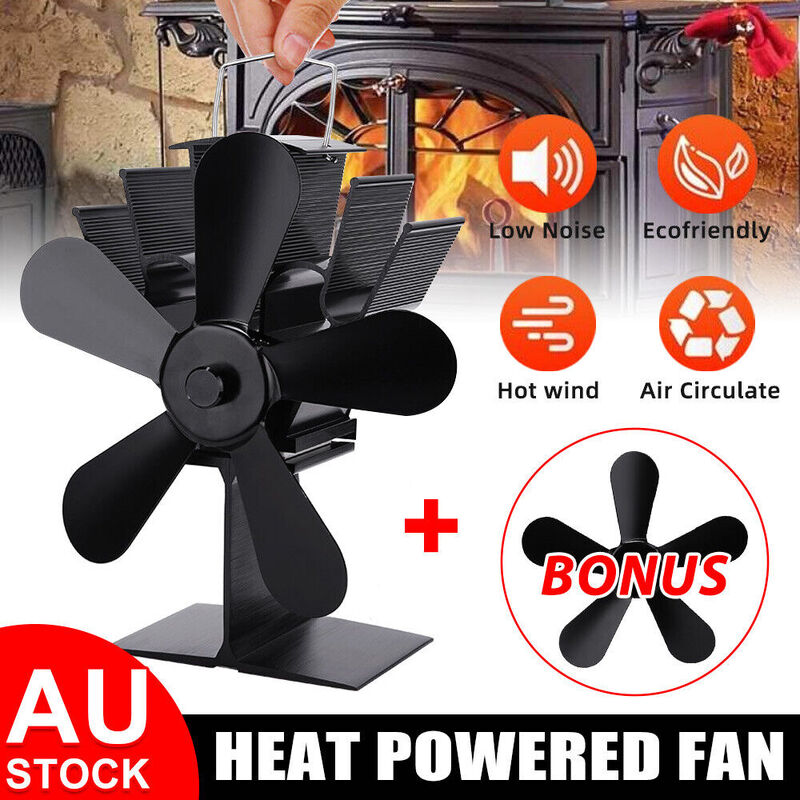 Wood Heater Fan Eco Heat Powered SelfPowered Silent for Fireplace