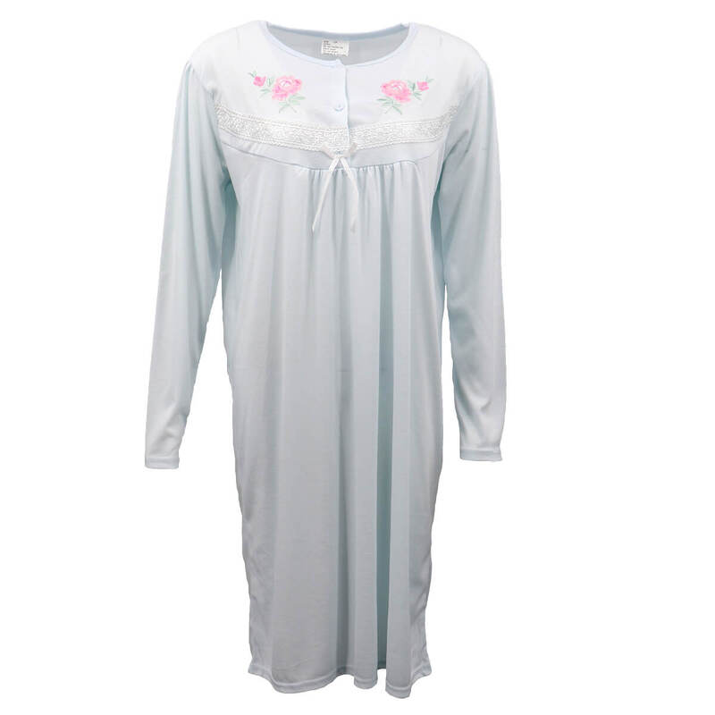 100% Cotton Women Nightie Night Gown Pajamas Pyjamas Winter