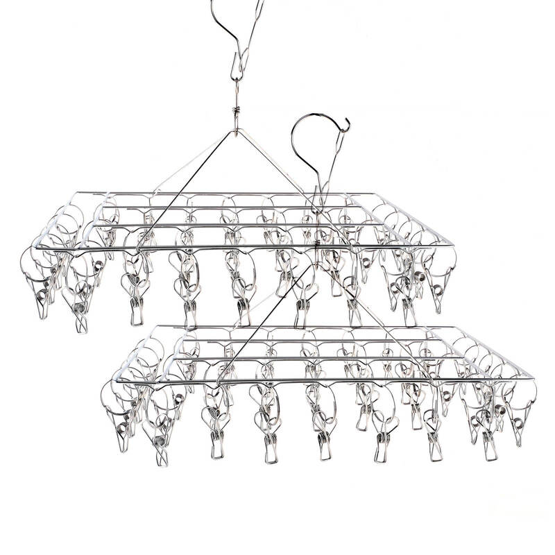 Xtra Kleen 12PCE Rotating Stainless Steel Clothes Hanger With 40 Pegs