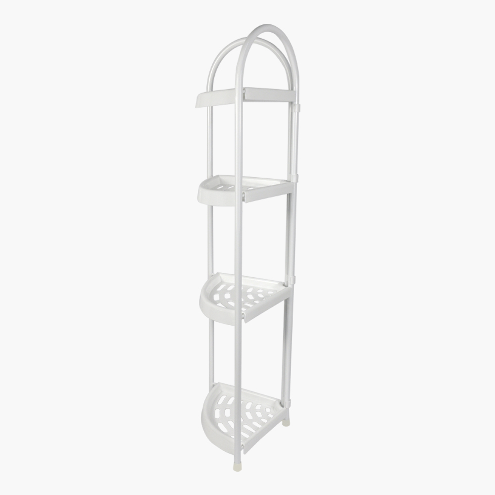 4 Tier Shower Corner Shelf Bathroom Caddy Shelves Organiser Bath Storage Rack Unbranded
