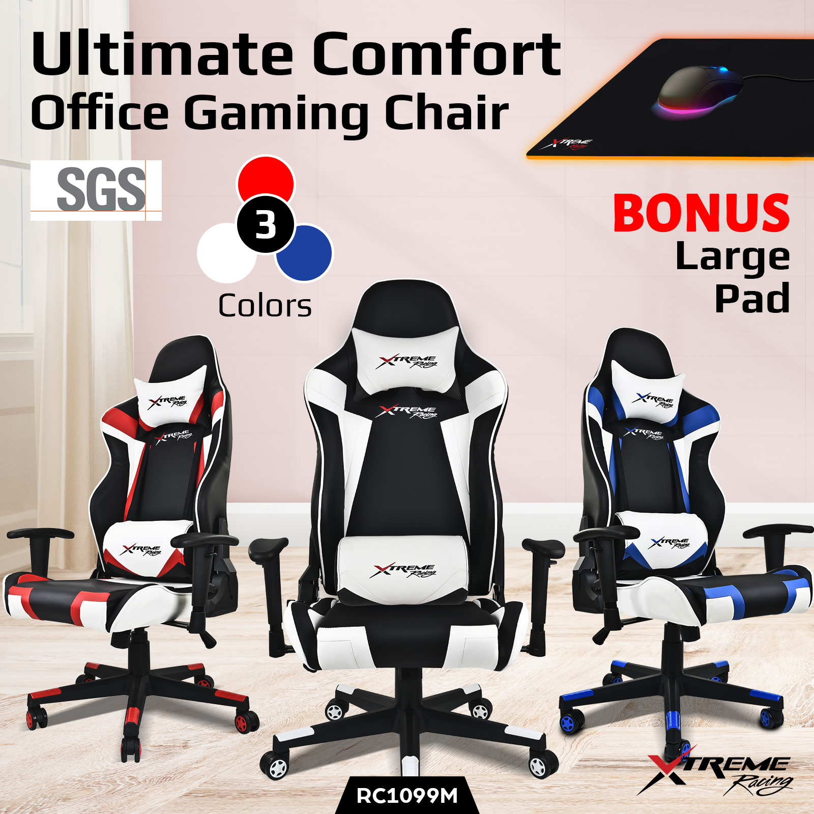 Xtreme Racing Ultimate Gaming Chair With Mouse Pad For Sale