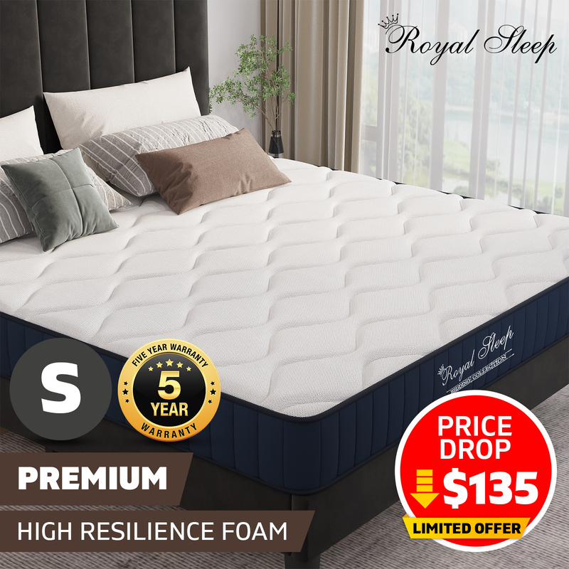 Royal Sleep Single Memory Foam Mattress, Bonnell Spring Medium Firm 16cm