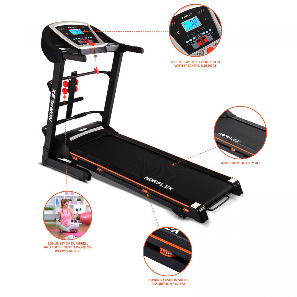 Norflex XR600E treadmill 1.5 CHP