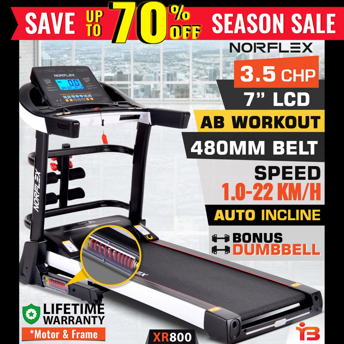 Norflex XR800 3.5 CHP Treadmill