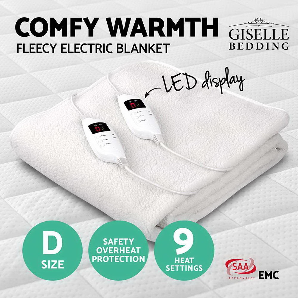 Giselle Bedding Double Size Fully Fitted Electric Blanket
