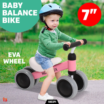 Kids Balance Bike Childrens Ride On Toy Toddler Push Bicycle Wheels Baby PINK