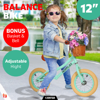Kids Balance Bike Ride On Toy Push Bicycle Wheels Toddler Childrens Baby GREEN