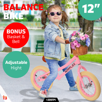 Kids Balance Bike Ride On Toy Push Bicycle Wheels Toddler Childrens Baby PINK