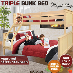 NEW Bunk Beds Double Single Frame Solid Pine Children Bed Kids Bedroom Furniture