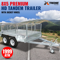 8x5 Tandem Axles Box Trailer Heavy Duty 900mm Cage